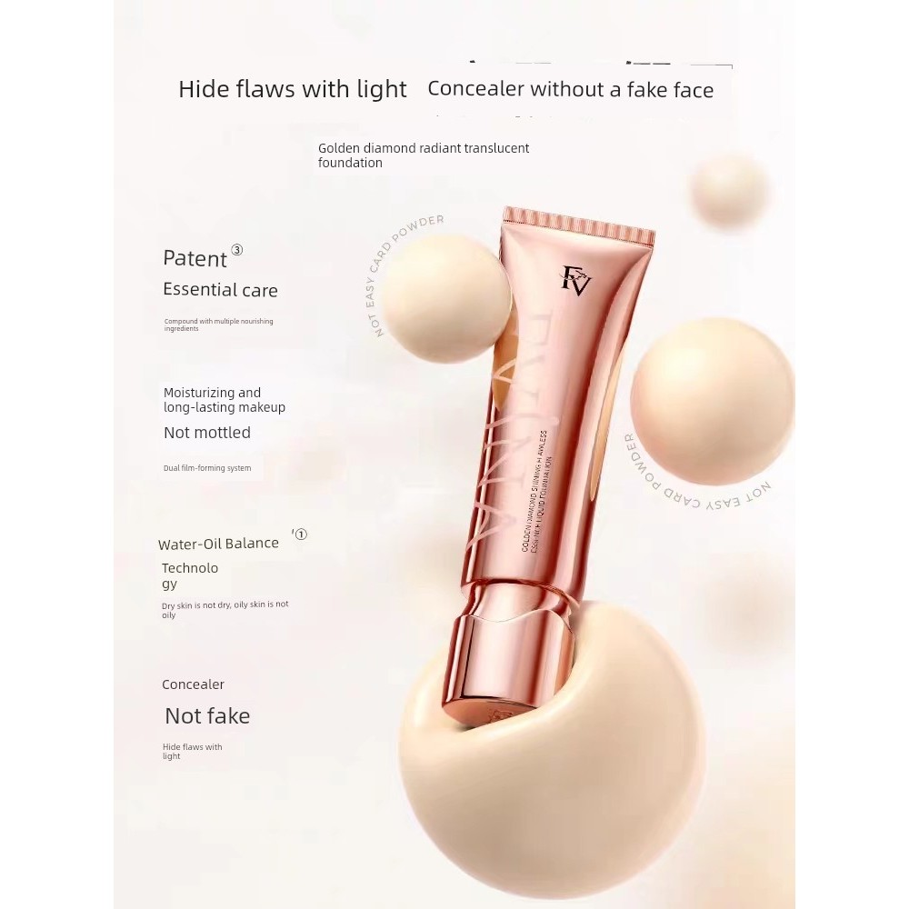 ไพรเมอร์ cushion รองพื้น FV Golden Diamond Essence Liquid Foundation คอนซีลเลอร์ควบคุมความมัน Moistu