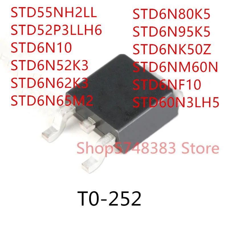 5PCS STD55NH2LL STD52P3LH6 STD6N10 STD6N52K3 STD6N62K3 STD6N65M2 STD6N80K5 STD6N95K5 STD6N6N5 STD6N5