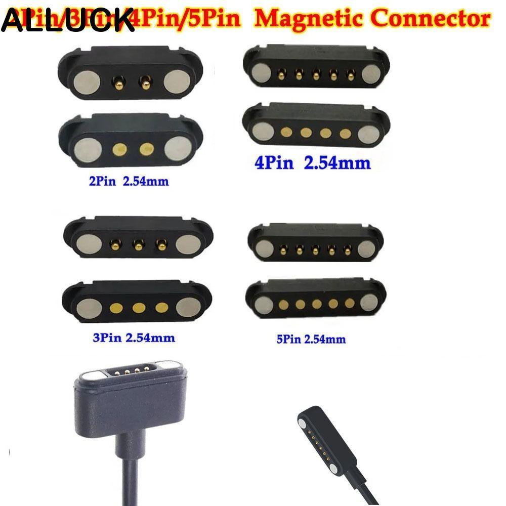 ALLUCK Pogopin Magnetic Connector, 2Pin 3Pin 4Pin 5Pin กันน้ํา DC แม่เหล็ก Pogo Pin Connector, 2A สู