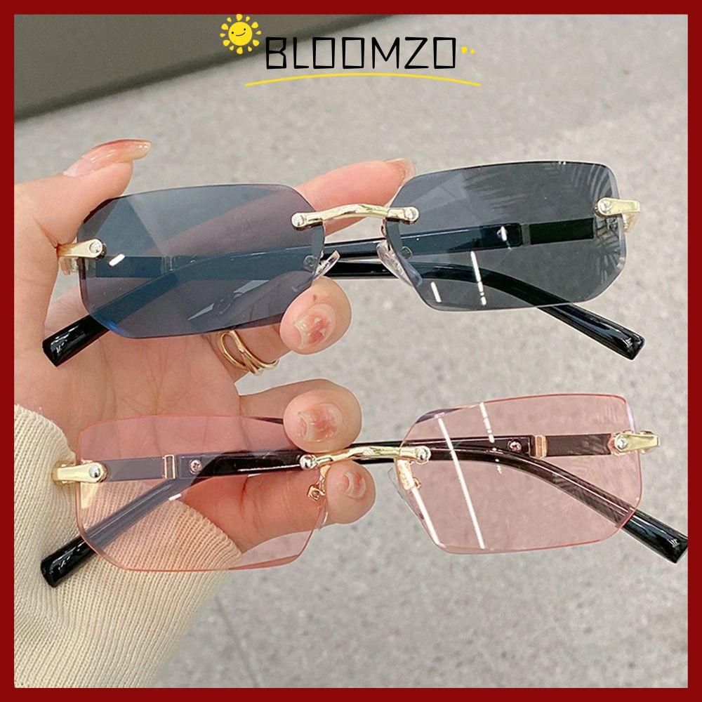 จัดส่งจากไทย BLOOMZO แว่นกันแดดริบบอนทรงสี่เหลี่ยม UV400 protection เฉดสีอินเทรนด์สำหรับทั้งผู้หญิงและผู้ชาย