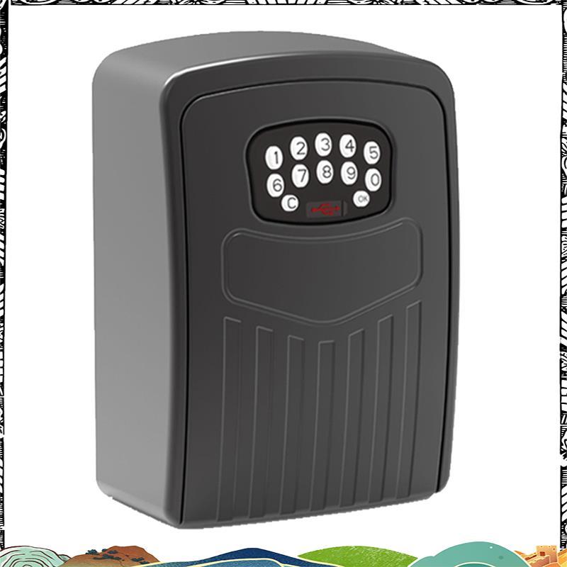 Super TUYA กล่องสมาร์ทบลูทูธล็อคกล่อง Smart Life App Wall Mount Security Anti-Theft Lockbox-Password