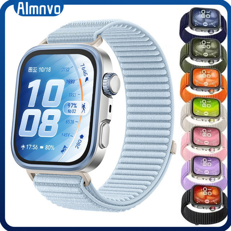 สายรัดแบบลูปไนลอนสำหรับ forHuawei Watch Fit 5 4 3 / 5 Pro / 4 Pro สายปรับได้ สายข้อมืออุปกรณ์เสริมสำหรับสมาร์ทวอช – โปรปัง