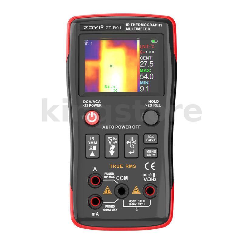 ZOYI ZT-R01 อินฟราเรด Thermography มัลติมิเตอร์หน้าจอ TFT ขนาด 2.4 นิ้ว 32x32 ความละเอียดช่วงอุณหภูม