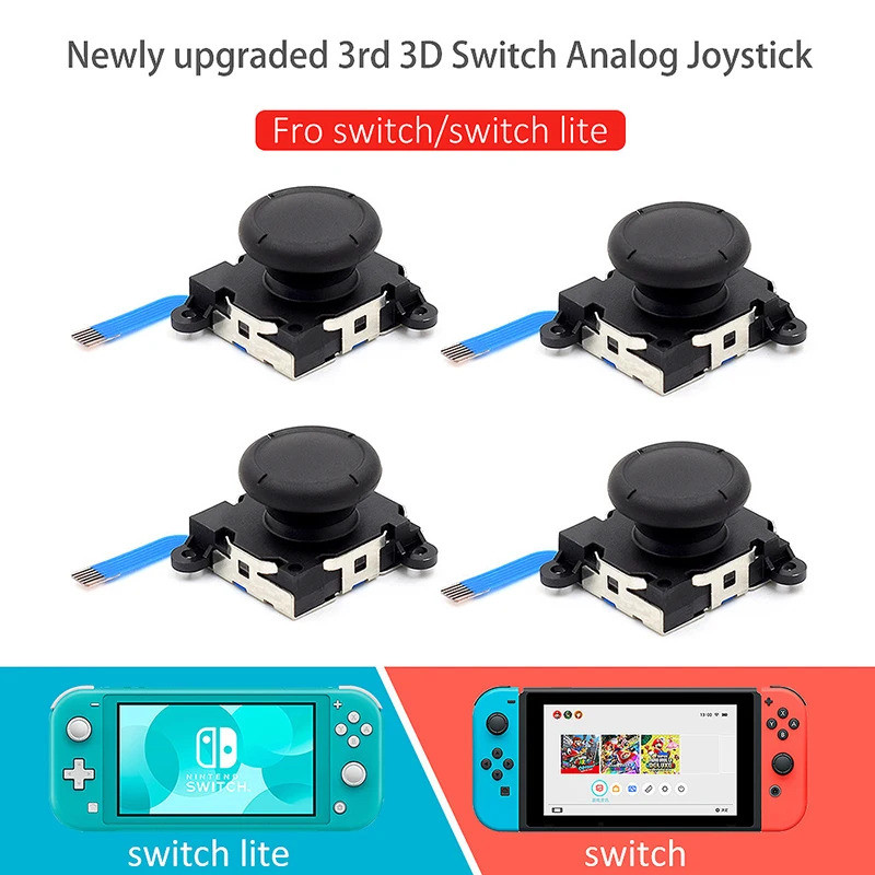 เปลี่ยนจอยสติ๊กสําหรับ Nintendo SWITCH Original 3D จอยสติ๊ก Analog Thumb Stick สําหรับ SWITCH Lite J