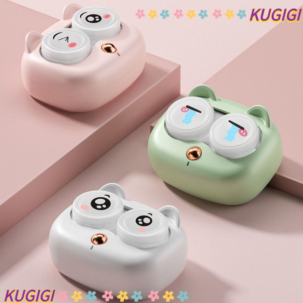 KUGIGI น้ำยาทำความสะอาดคอนแทคเลนส์ กำจัดโปรตีนอัตโนมัติ ชาร์จ USB พร้อมระบบฆ่าเชื้อด้วยแสง UV และกล่