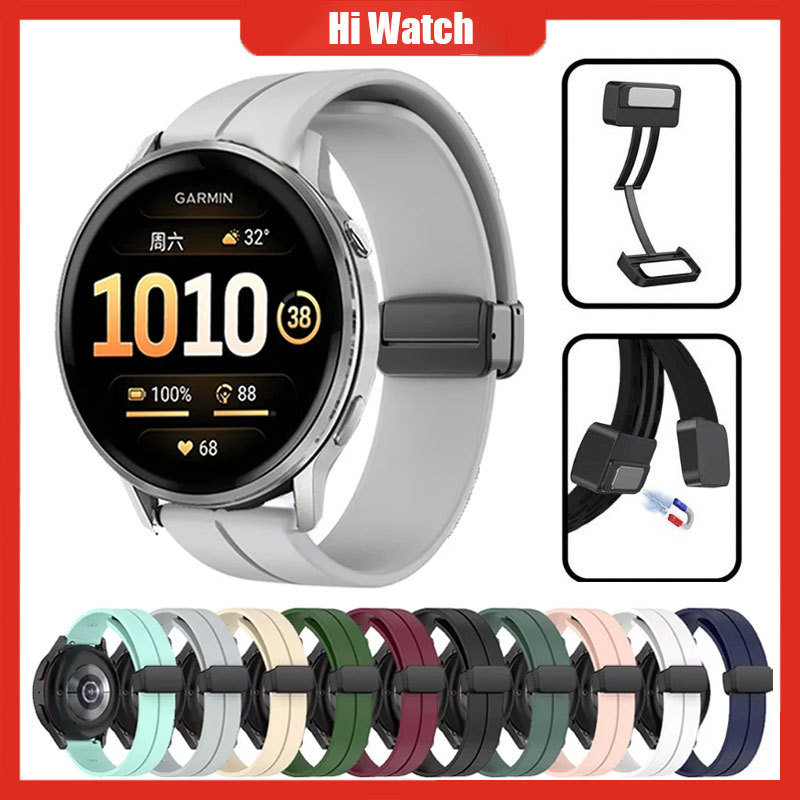สายนาฬิกาสําหรับผู้เบิกทาง Garmin 965 955 970 745 265 255 Magnetic Buckle Band สําหรับ Garmin Venu 3