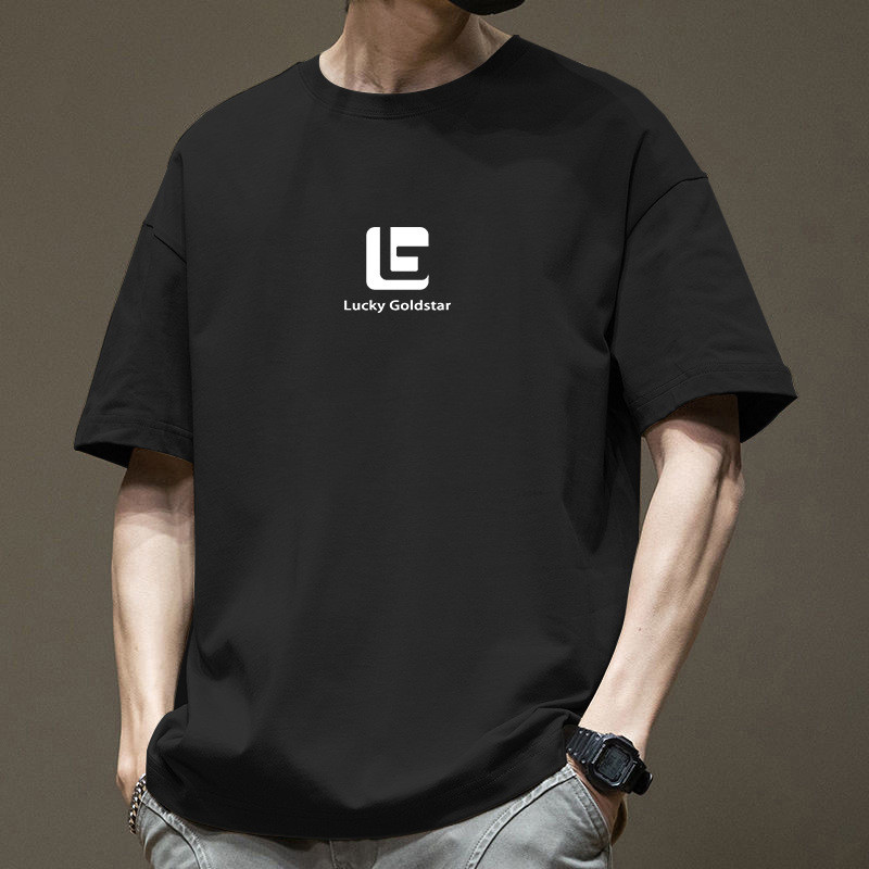 {Ready Stock} American Short-Sleeved T-Shirt Men Summer Retro High Street Wear ins Heavy Cotton Coup