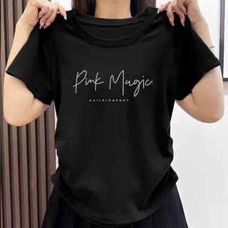 "เสื้อแฟชั่นผู้หญิง " คอกลม เสื้อยืดทรงจีบธรรมดาสำหรับผู้หญิง ทรงสลิมฟิต หลากสี ผ้าใส่สบาย（การจัดส่งสินค้าในกรุงเทพฯ）