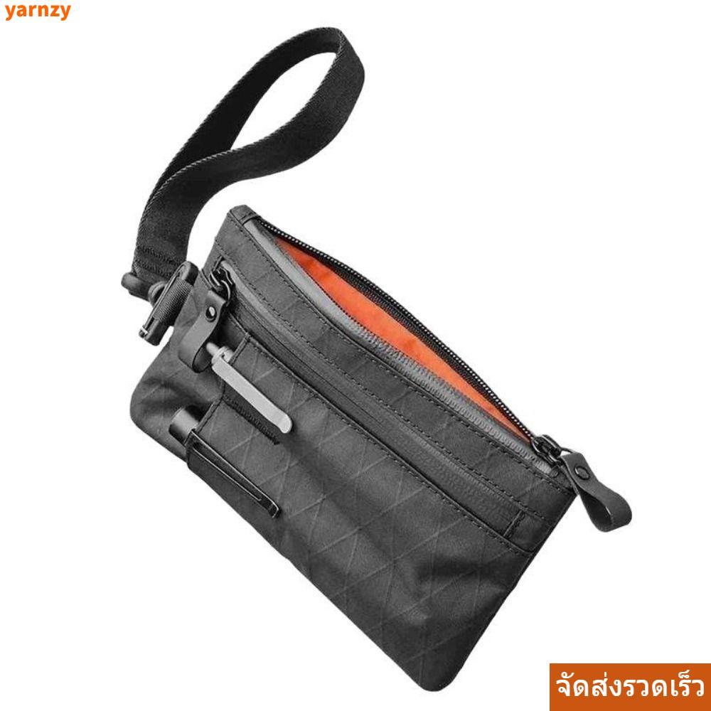YARNZY กระเป๋าสตางค์ฟังก์ชั่นผู้ชาย, RFID Blocking ช่องภายนอกซิปคลัทช์, All-in-One พร้อมสายรัดข้อมือ Weatherproof ผู้ถือบัตรเครดิตกิจกรรมกลางแจ้ง