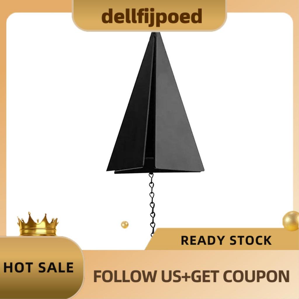 dellfijpoedBowy Wind Chime เหล็กสามเหลี่ยม Wind Chime จี้ตกแต่งใช้งานง่าย