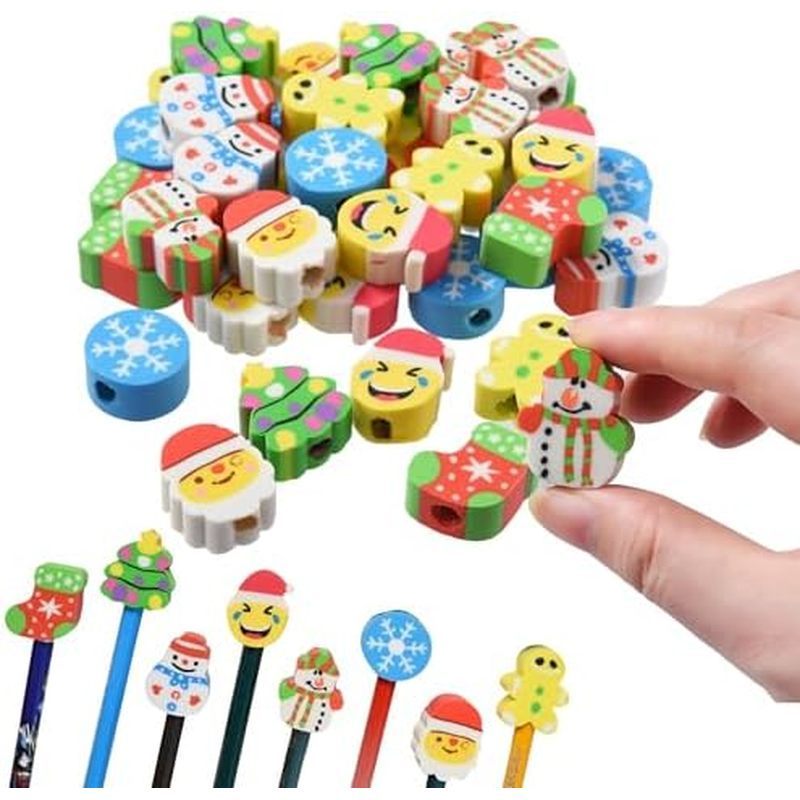 HILAZA 54Pcs Cat Paw Erasers for Kids, Fluorescent erasers, Kawaii Jelly Pencil Erasers Bulk for Off