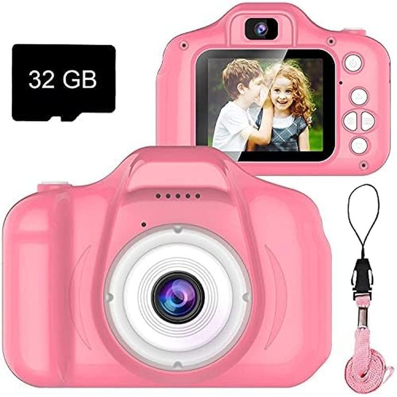 o Upgrade Kids Selfie Camera, Christmas Birthday Gifts for Boys Age 3-9, HD Digital Video Cameras fo
