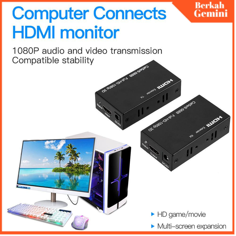 Amkle HDMI Over Ethernet Extender Cat5/6 1080P 60M - AM40 - 7RVA0IBK