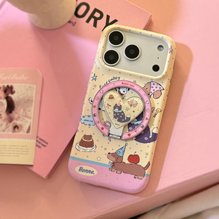 เคสโทรศัพท์ ไอโฟน การ์ตูนสัตว์เลี้ยงน่ารักเหมาะสําหรับ ไอโฟน 17 มือโปร สูงสุด, 17, 16, 15, 14, 13 พร้อมที่ยึดแม่เหล็กแบบ