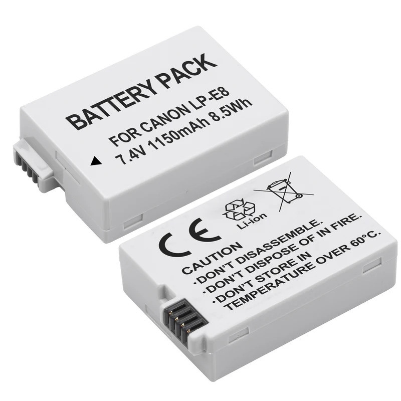 LP-E8 LP E8 Battery for Canon  Rebel T3i T2i T4i T5i 600D 550D 650D 700D Kiss X5 X4 Kiss X6 Digital 