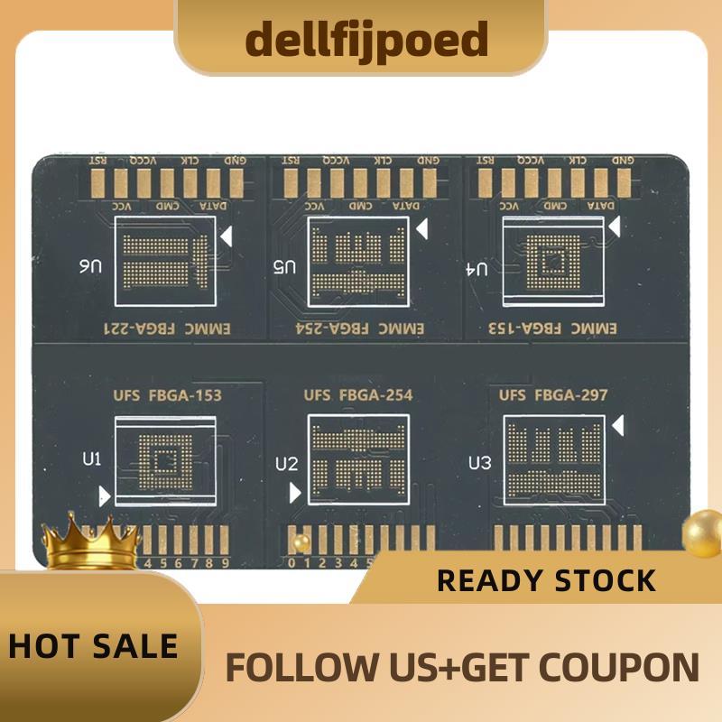 delfijpoedFlash 64 บอร์ด ISP EMMC FBGA 153 254 221 UFS FBA 153 254 297 สําหรับ F64 Lite Ultra Box