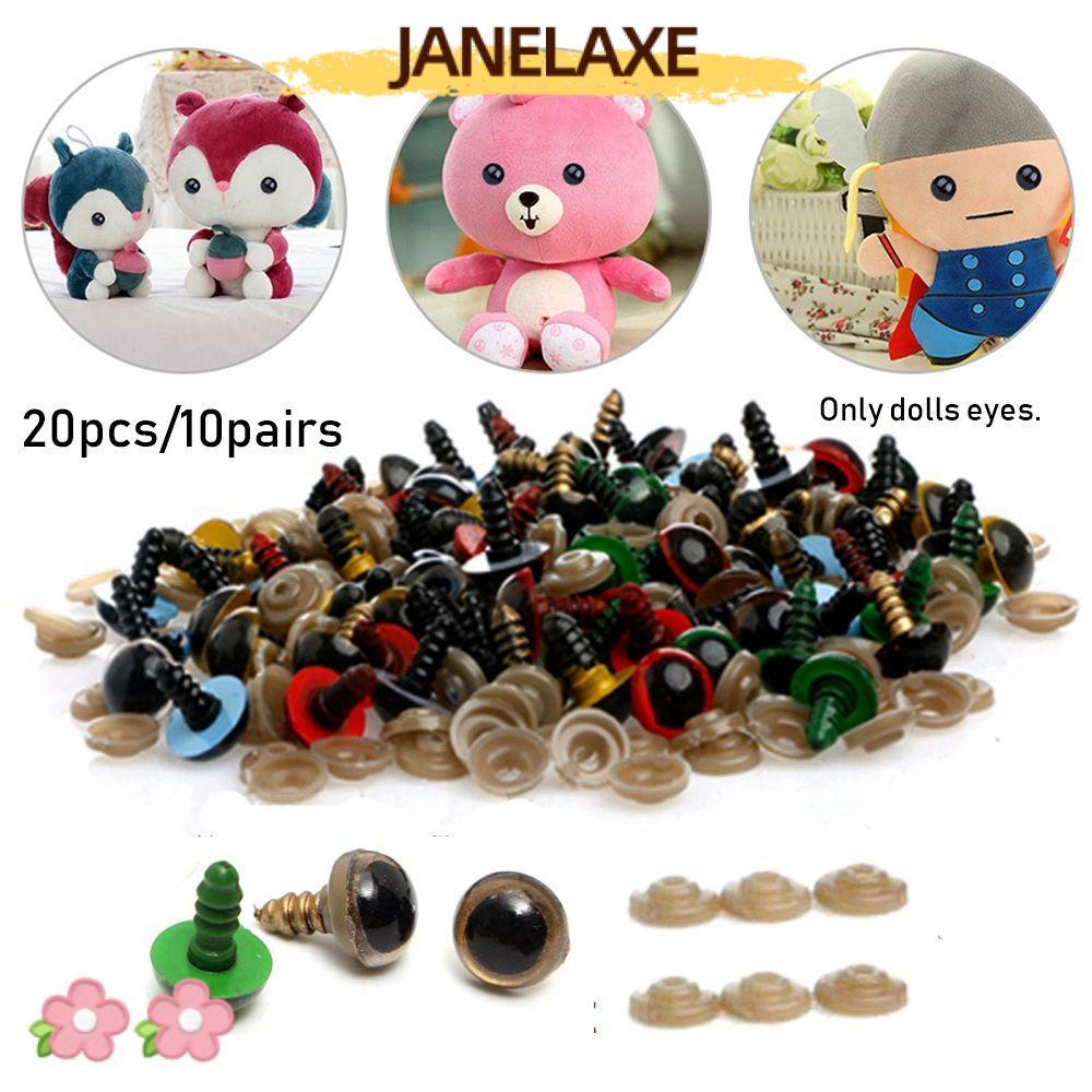 JANELAXE932JN 20 ชิ้น/10 คู่หุ่นคริสตัล Eye ตุ๊กตาของเล่นอะไหล่เครื่องซักผ้า 8/10/12/14 มิลลิเมตรตุ๊