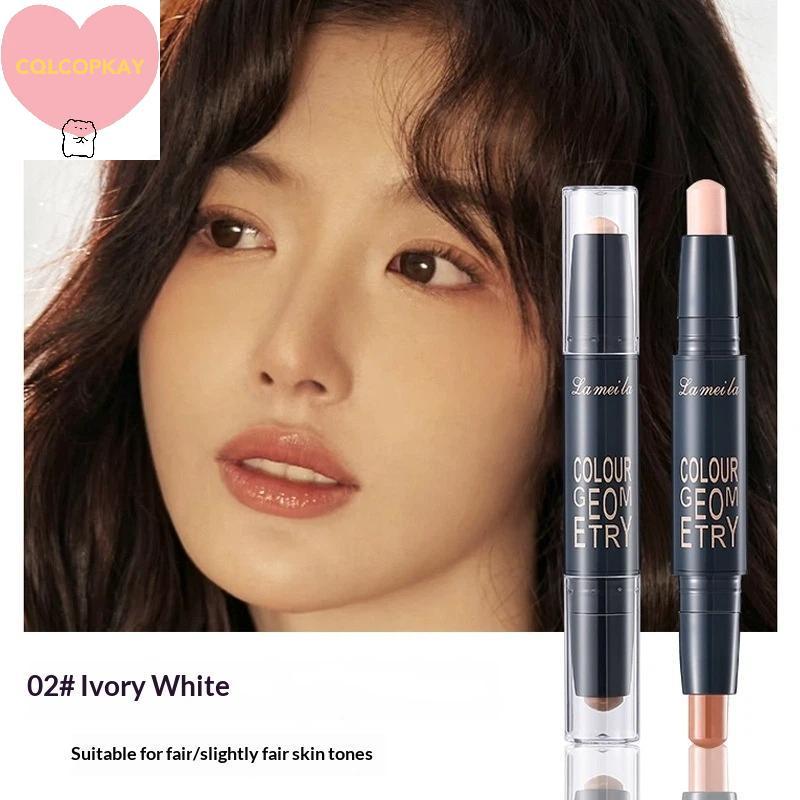 HANHAI 2in1 Double-ended คอนซีลเลอร์ Sti High Coverage กันน้ําสําหรับแต่งหน้าใบหน้าน้ําหนักเบายาวนาน