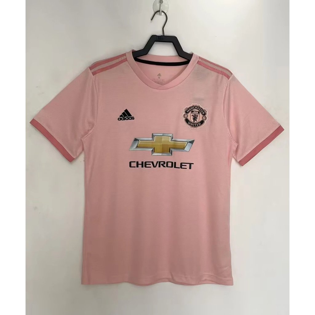 Manchester United Retro Jersey 18-19 Manchester United Jersey Manchester United Away Pink Jersey Lus