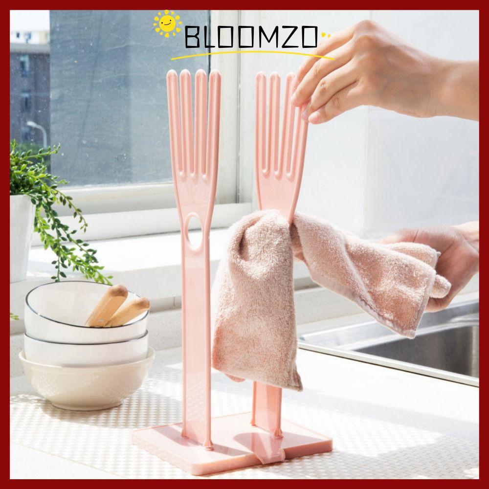 in stockBLOOMZO ชั้นวางถุงมือแห้ง, ที่วางถุงมือพลาสติกที่ถอดออกได้, มัลติฟังก์ชั่นในครัวเรือนทุกวันใช้ถุงมือทําความสะอาดสีฟ้า/สีชมพูแขวนครัว
