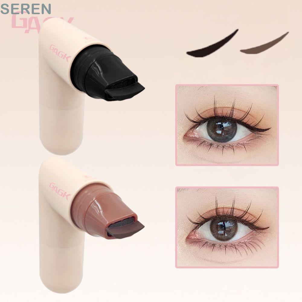SEREN Eye Liner Stamp, Quick Dry Black Color Eyeliner Stamp, Waterproof ใช้งานง่าย Rotatable Eyeline