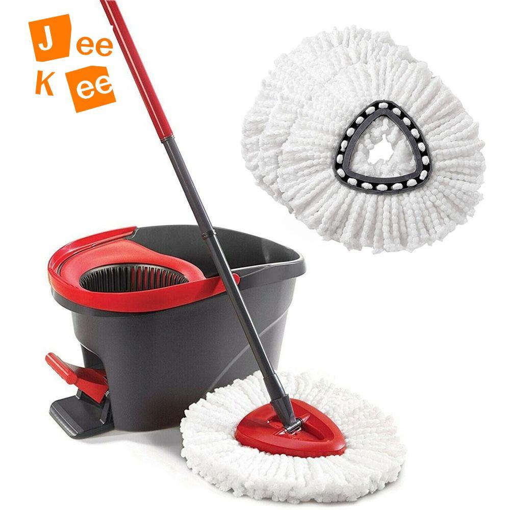 JEEKEE Mop Head Triangle Spin Mop Easy Clean Microfiber สําหรับ O-Cedar/Vileda