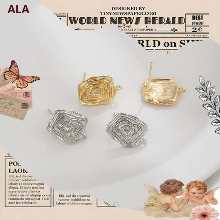 💖ALA เครื่องประดับ DIY💖ต่างหูและแหวนเงิน 925 เคลือบด้วยทองคำ 14K ออกแบบเป็นต้นไม้ Baumkuchen มุกสำหรับตกแต่ง【earrings ตุ้มหู ตุ้มหูห่วง ต่างหู ต่างหูห่วง ตะขอต่างหู earring】
