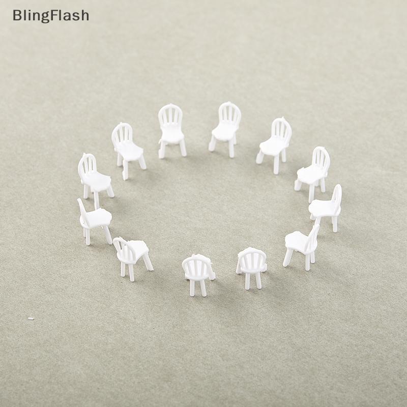 [BlF] 8/10 ชิ้น 1:75 Scale Dinning Miniature เก้าอี้รุ่น Mini Dollhouse เฟอร์นิเจอร์ตกแต่ง [FH]