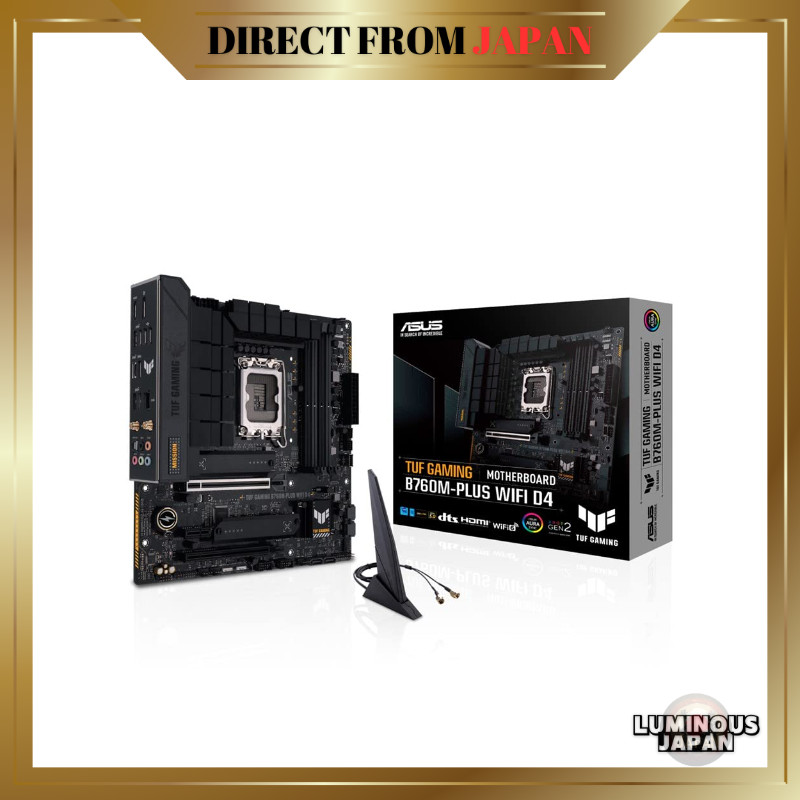 ASUS TUF GAMING B760M-PLUS WIFI D4 — Intel 14th/13th/12th Gen CPU Compatible LGA1700 B760 DDR4 mATX 