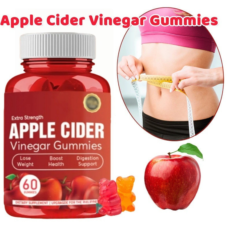 Gummies Slim Control Weight Apple Cider Natural Cider Detox Vinegar ลูกอมนุ่มรองรับ Apple Gummies น้