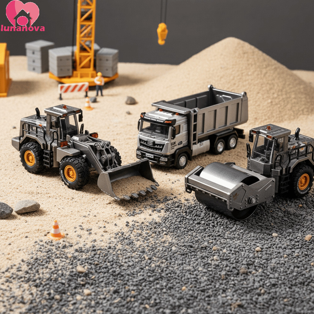 LUNANOVA Excavator Diecast Model, Vehicle Model, Truck Toys Alloy Plastic Diecast Collection Enginee