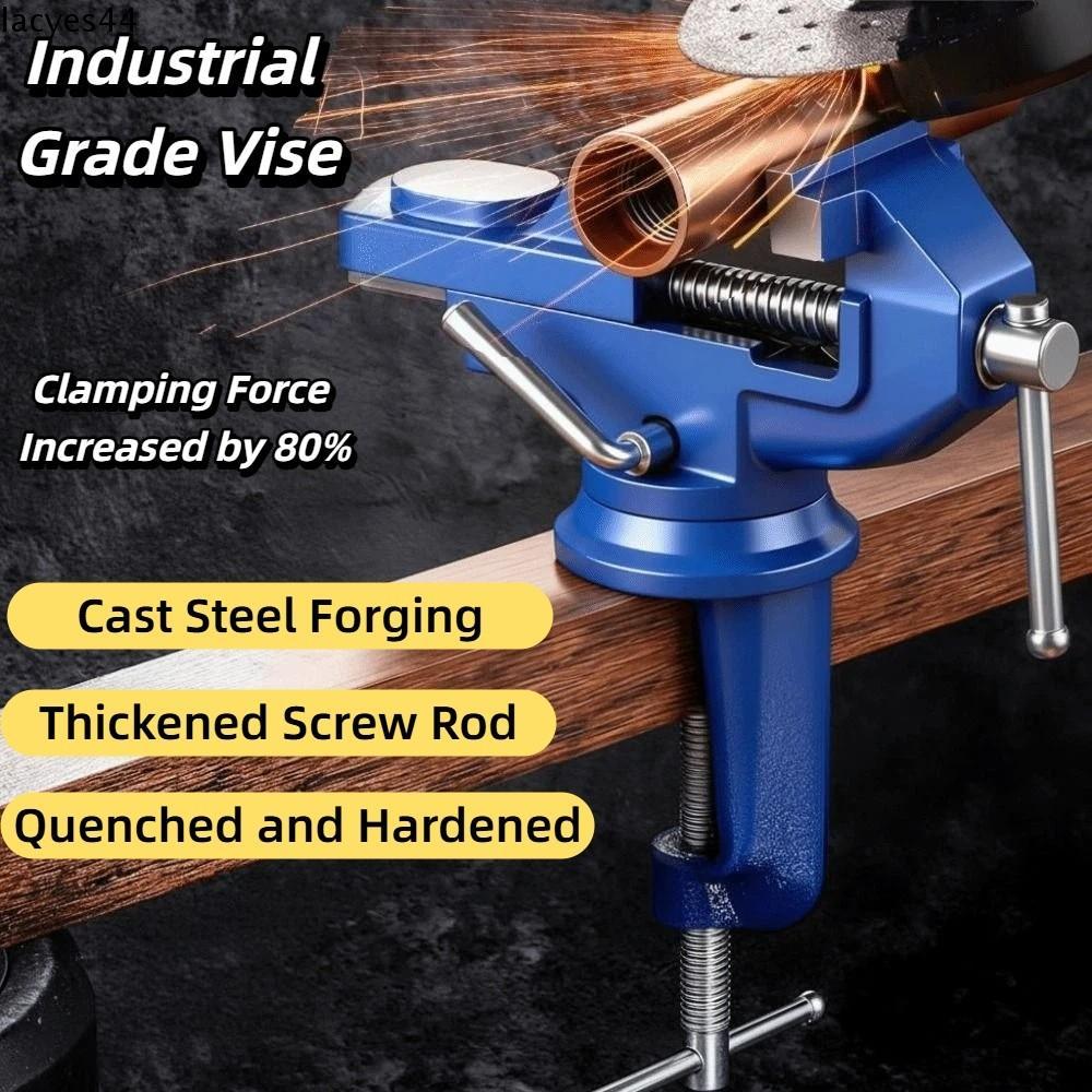 LACYES Table Clamp, Non-Slip Jaw Compact Portable Small Vice, Clamp Workshop