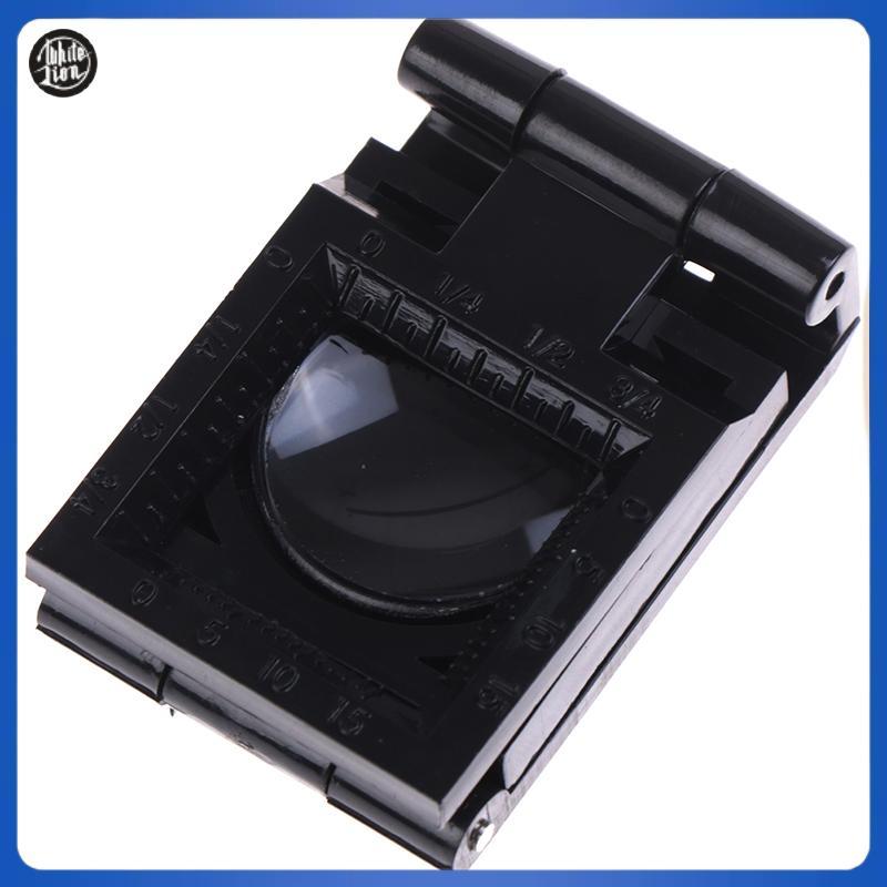 WL| 10X 28 มม.ขาตั้งแว่นขยายแบบพับได้ Loupe พร้อมขนาดสําหรับสิ่งทอเครื่องมือแก้วออปติคอลใหม่