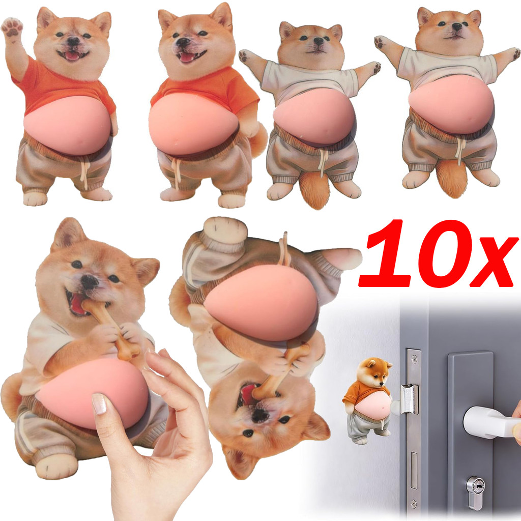 2/6/10 ชิ้น 3D Shiba Inu Dog Belly สติกเกอร์/มิติ Belly Anti-Collision สติกเกอร์