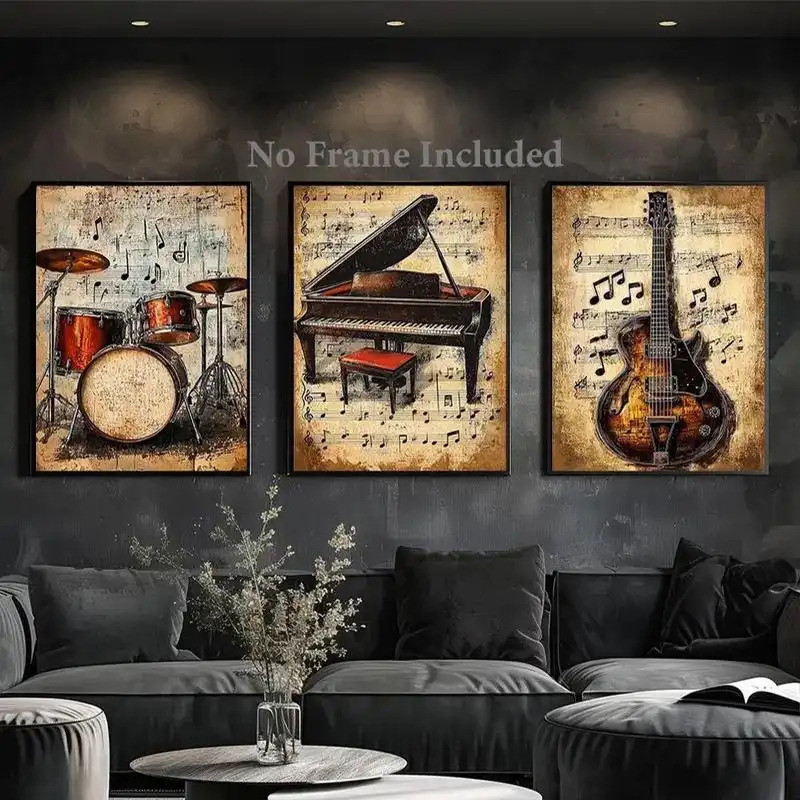 (จัดส่งภายใน 24 ชั่วโมง) 3 piezas de Impresiones de Arte en Lienzo sin Marco - Decoración de Pared I