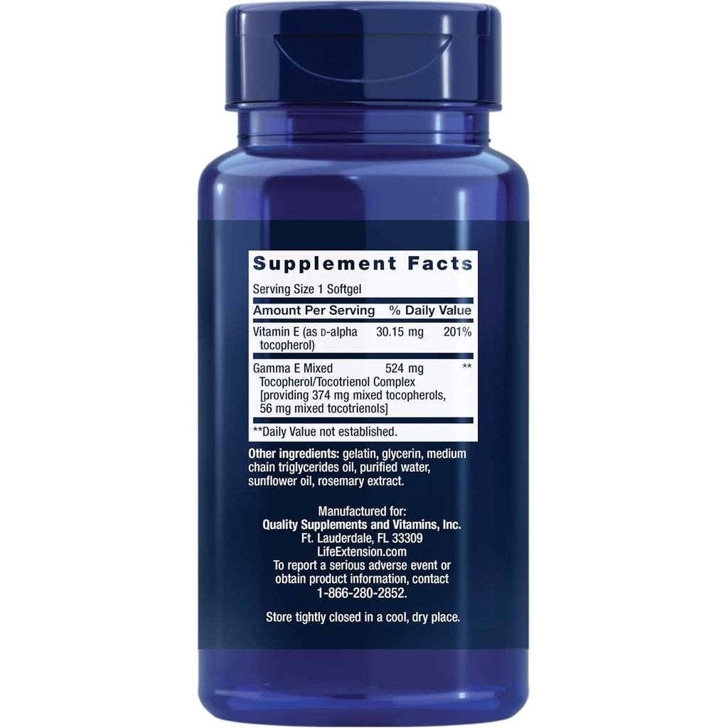 Life Extension Gamma E Mixed Tocopherols & Tocotrieneols รูปที่ 2