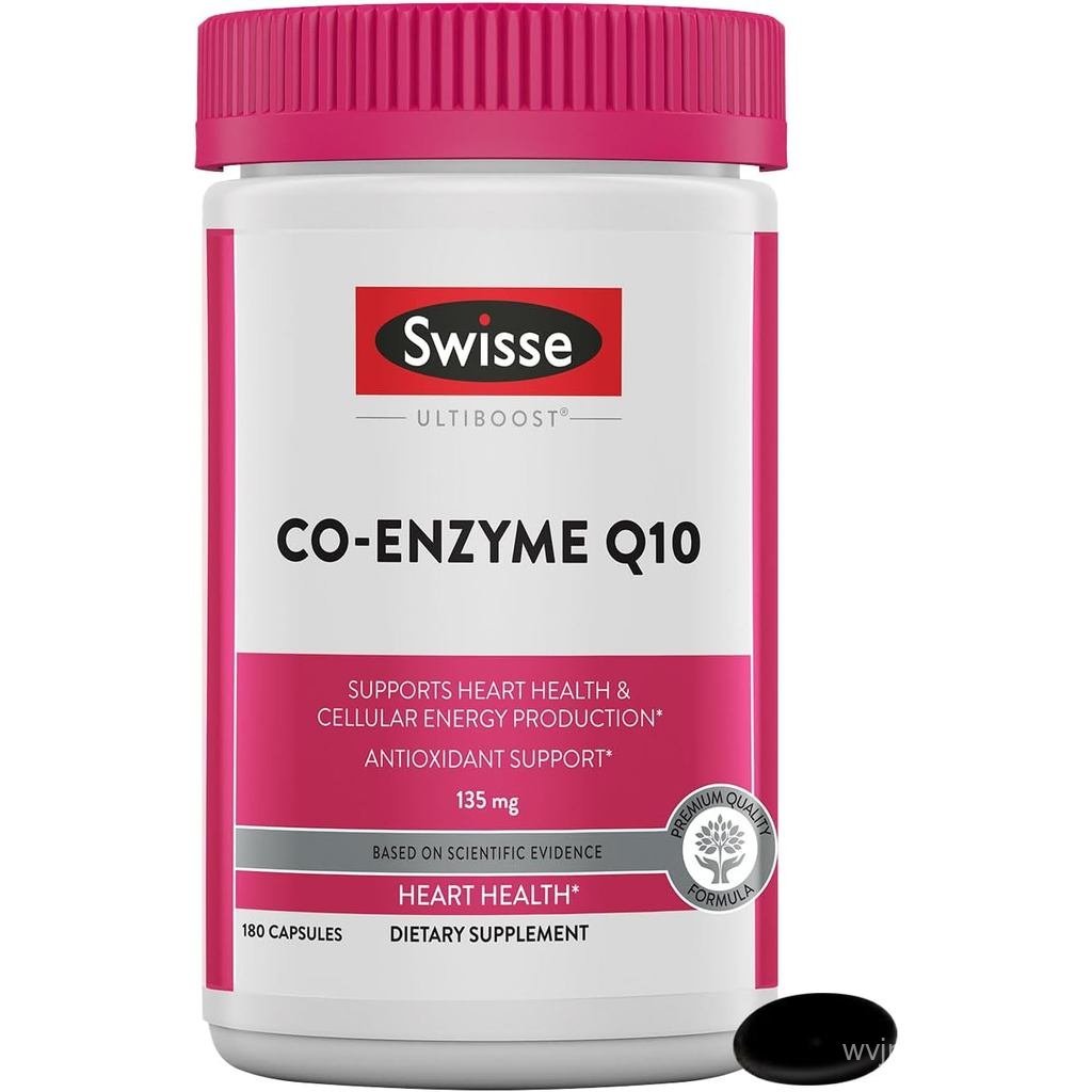 อาหารเสริม Swisse CoQ10 Co-Enzyme Q10 | อุปทาน6เดือน| Coenzyme Q10 รองรับสุขภาพหัวใจและการผลิตพลังงา
