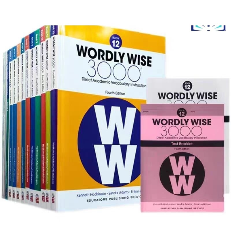 YJJJ Wordly Wise 3000 หนังสือระดับ K/1/2/3/4/5/6/7/8/9/10/11/12 นักเรียนเด็กตําราทํางาน