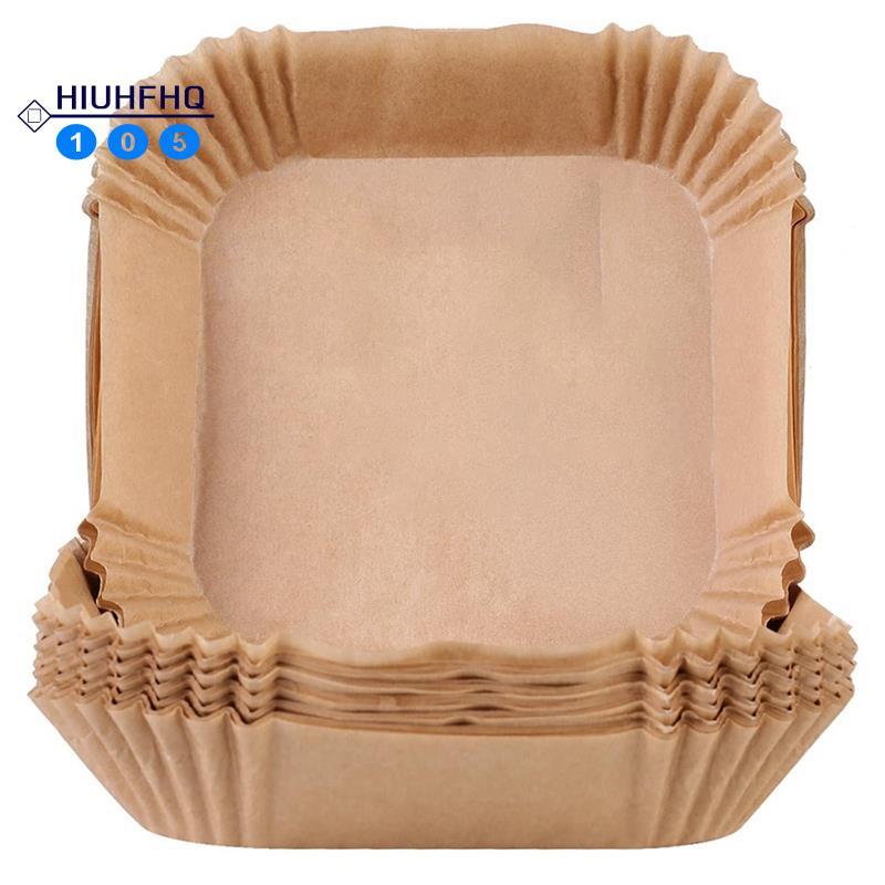 Hiuhfhq106100PCS Air Fryer Baking Paper Square Parchment Paper อาหาร-เกรดสําหรับ 4.5-6L Air Fryer ใช