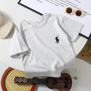 ✨ เสื้อยืดคอกลมสีพื้นสำหรับเด็ก ✨ สไตล์เกาหลี ปักลายสวยงาม เนื้อผ้าอ่อนโยน ระบายอากาศได้ดี เสื้อผ้าลำลองสำหรับเด็ก