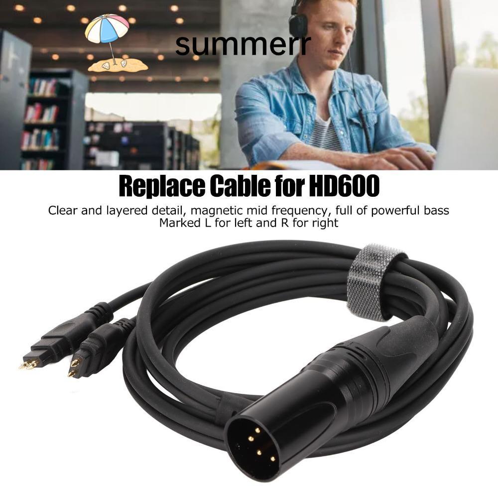 SUMMERR 4 Pin XLR ชายสาย, Plug and Play 1.5 M / 4.9ft หูฟังเปลี่ยนสาย,สายหูฟังสําหรับ Sennheiser HD6
