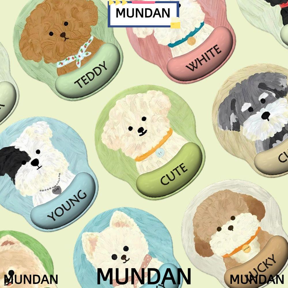 MUNDAN แผ่นรองเมาส์รองข้อมือ, Ergonomic Memory Foam Hand Support แผ่นรองเม้าส์, Creative สบายน่ารักสุนัขลื่น Gaming Mousepad ของขวัญ