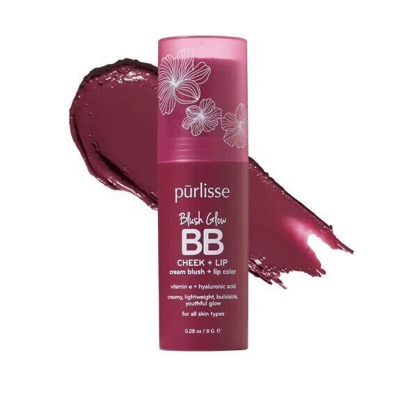 PURLISSE BEAUTY Blush Glow BB Cheek and Lip Berry Bliss - New W/OBox