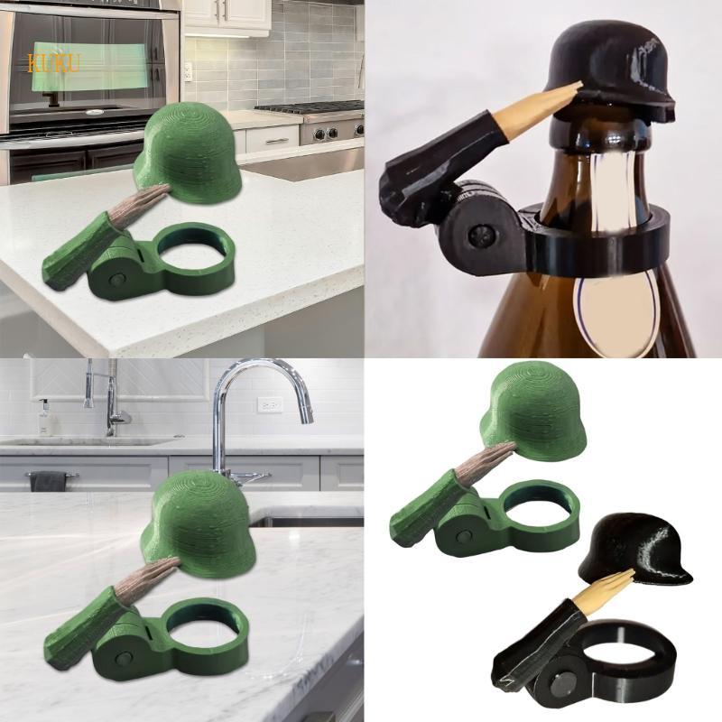 KU* Soldier Salutes Beer Bottle Toppers User friendly Bottle Cover Ideal for Home Gatherings and Out