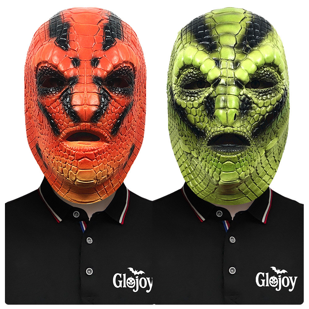 น่ารัก Lizard Man ตลกสัตว์หมวก Masquerade Cross-Border Live Streaming หน้ากากปาร์ตี้ฮาโลวีนประสิทธิภ
