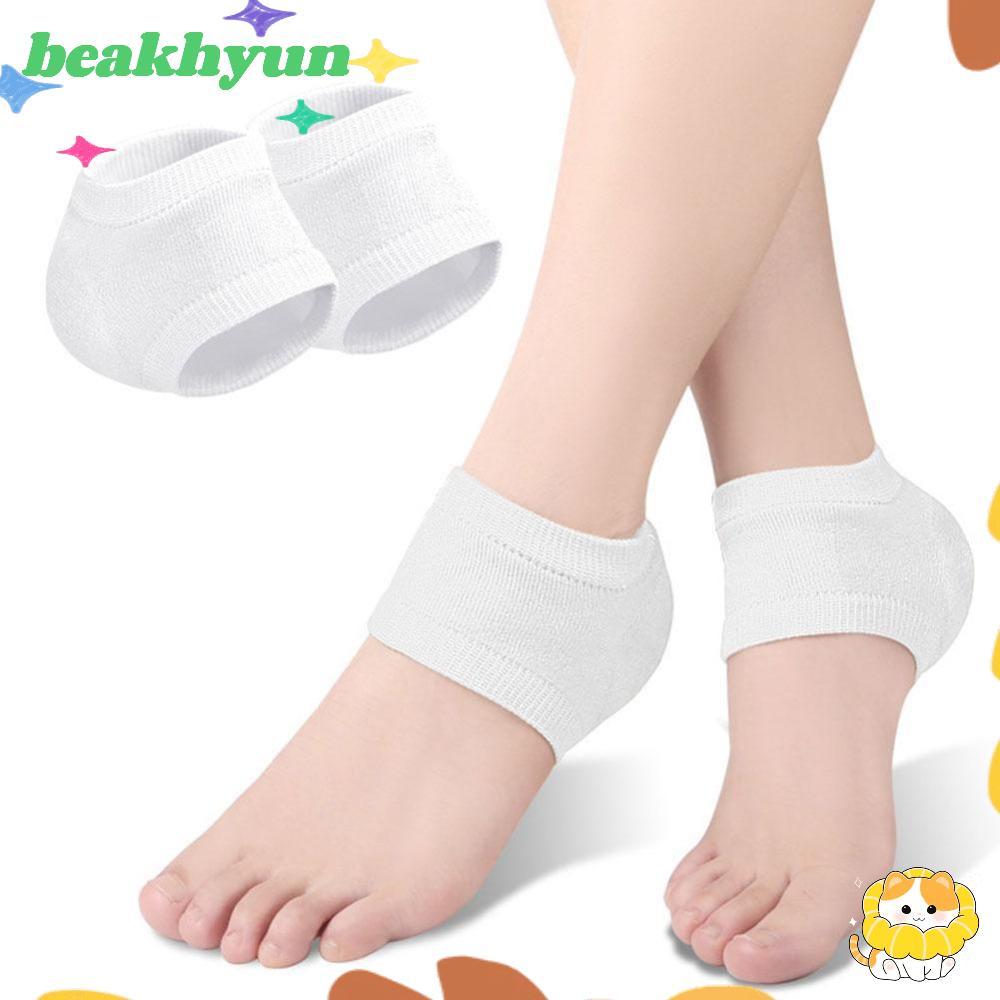 BYUN Plantar Fasciitis Heel Socks, Anti-Crack Silicone Heel Protective Cover, Polyester Fasciitis Su