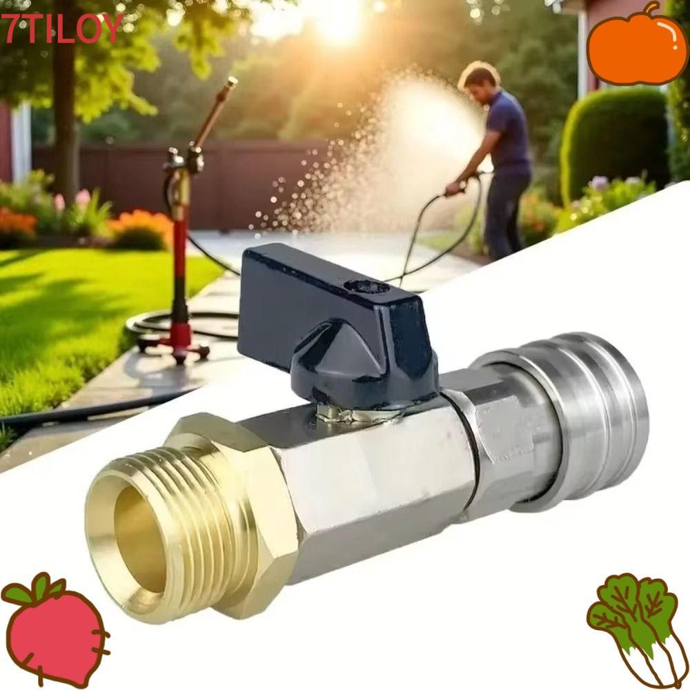 7TILOYSHOP เครื่องซักผ้าความดันบอลวาล์ว, อะแดปเตอร์ M22-14/15 มม. 1/4" Quick Connector ชุดเครื่องซัก