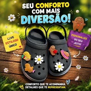 Babuche Capivara Fachetado Menino com 4 Bottons Menina Grátis Sandália Infantil e Adulto e Unissex