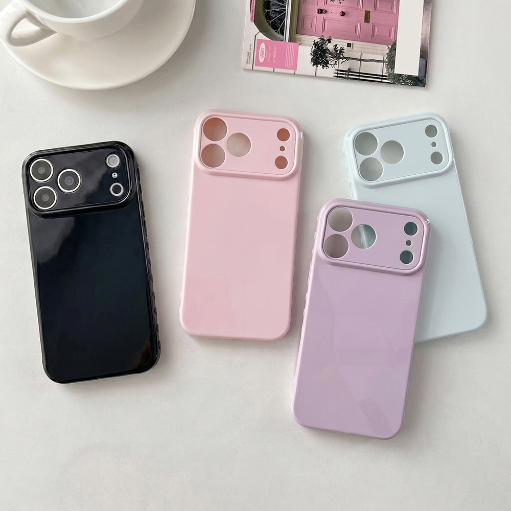 เคสมือถือ For iPhone 13 11 16 17 Pro Max Case iPhone 11 12 14 15 Pro Max 13 14 Pro 12 16 Pro ขอบรูปหัวใจ สีพาสเทล