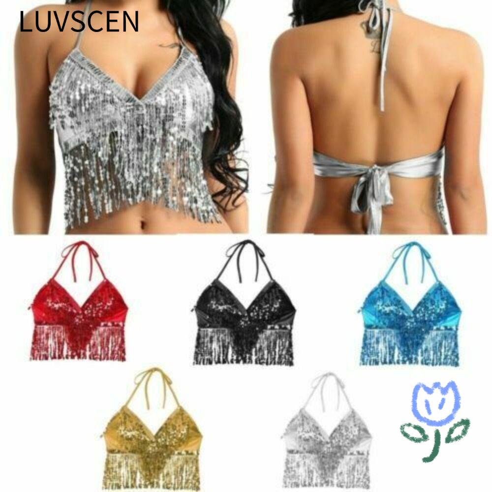 STARPICS Belly Dance Bra Stage Dance Wear เลื่อมไนท์คลับแสดงเครื่องแต่งกาย
